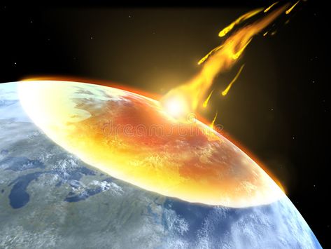 Collision of an asteroid with the Earth. Global accident - collision of an aster , #spon, #Earth, #asteroid, #Collision, #collision, #accident #ad Asteroid Hitting Earth, Astronomy Background, Comics Ideas, Earth Illustration, Background Bright, Business Icons Vector, Science Books, Vector Icons, Astronomy