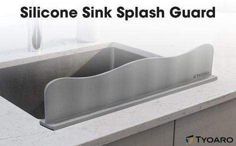 Splash Guard Kitchen, Sink Splash Guard, Sink In Island, Splatter Screens, Water Splash, Double Sink, Suction Cup, Mobile Home, Kitchen Sink