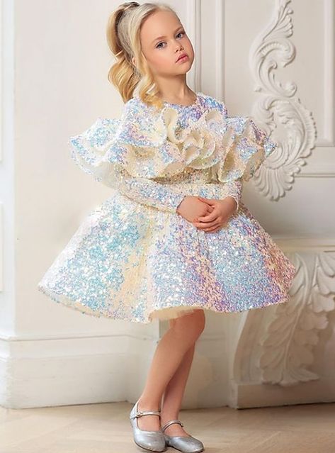 Unicorn Dresses For Kids, A Line Dress Wedding, Rainbow Costume, Wedding Performance, Cheap Flower Girl Dresses, Sweet Dresses, Girls Dresses Online, Princess Flower, Princess Ball Gowns