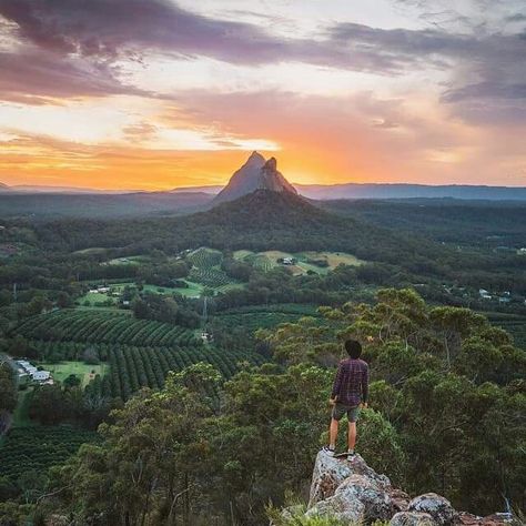 GLASSHOUSE MOUNTAINS | SUNSHINE COAST HINTERLAND | QUEENSLAND | AUSTRALIA Glasshouse Mountains, Australia Tourism, Where I Live, Queensland Australia, Sunshine Coast, Glass House, Australia Travel, New South Wales, In The Mountains