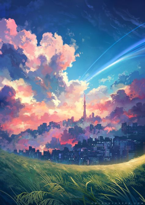 ArtStation - Makoto Shinkai, book cover for Third Editions Makoto Shinkai Art, Makoto Shinkai, Art Studies, Art Director, Studio Ghibli, Traditional Art, Art Style, Art Inspiration, Digital Art