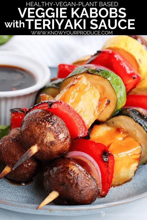 Grilled Veggies Recipes, Teriyaki Chicken Bowl Recipe, Grilled Veggie Kabobs, Grilled Vegetable Kabobs, Easy Summer Grilling Recipes, Grilled Kabob Recipes, Vegetable Kebabs, Homemade Taco Seasoning Mix, Veggie Kabobs