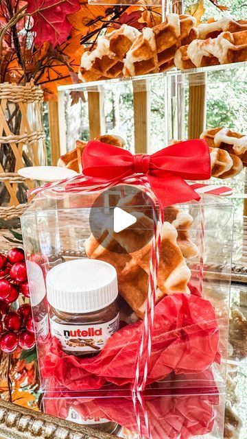 Ashley Temple on Instagram: "Comment WAFFLES and I’ll send you all of my sources! 

This would be the cutest party favor at the end of an event to take home some waffles and Nutella as a little midnight treat! 🧇

It would work great for a wedding, baby shower, bridal shower, birthday party and I love these mini jars that are made of glass. They actually come with a little spoon included, but I liked the pop of red that I attached. What do you think? 

#partyfavors #weddingfavors #bridalshower #bridalshowerfavors #babyshowerfavors #partyideas #partyinspo" Mini Nutella Gift Ideas, Nutella Gift Ideas, Nutella Gift, Nutella Gifts, Mini Nutella, Pop Of Red, Mini Jars, Bridal Shower Favors, Baby Shower Favors