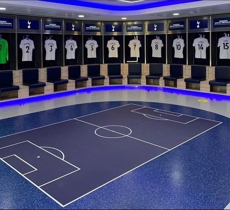 Indoor Soccer Field, Locker Closet, Breeze Blocks, Tottenham Hotspur Fc, Indoor Soccer, Locker Room, Tottenham Hotspur, Event Design, Lockers