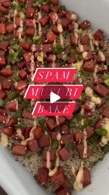 Spam Rice Paper Rolls, Spam Baked Sushi, Spam Sushi Bake, Spam Musubi Bake, Musubi Bake, Spam Bake, Hawaiian Spam Musubi Recipe, Spam Sushi, Spam Musubi Recipe