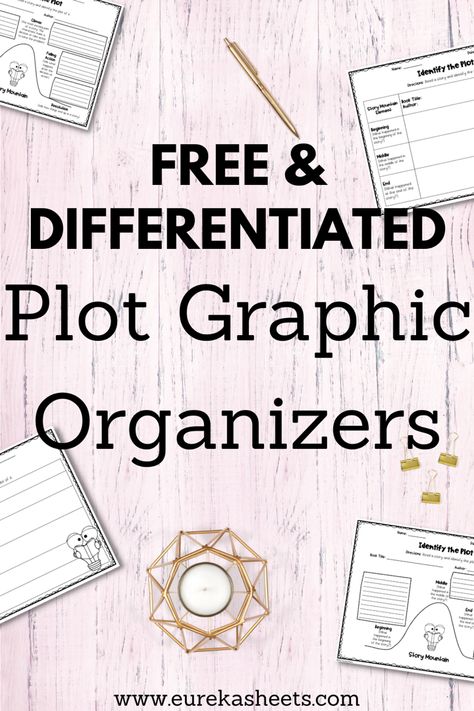 Plot Mountain Graphic Organizer, Story Mountain Graphic Organizer, Plot Of A Story, Plot Graphic Organizer, Daily Reading Log, Free Graphic Organizers, Text To World, Task Cards Free, Reading Graphic Organizers