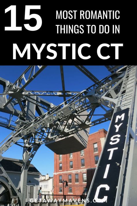 Visiting Mystic Seaport and the Mystic Aquarium are not the only reasons to stay in Connecticut's most popular tourist town, especially for couples. You'll find great dining, great bar/restaurants, beluga whales, historic bridges, and quaint inns in this quite touristy town. For maximum romantic impact - come off-season (Spring and Fall) to get that loving feeling and beat the crowds. Mystic Aquarium, Mystic Pizza, Beluga Whales, Mystic Connecticut, Connecticut Travel, Reasons To Stay, Romantic Restaurants, Mystic Seaport, Mystic Ct