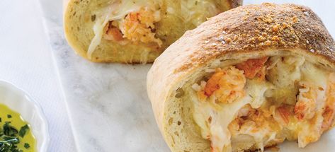 Lobster  Seafood Stromboli - Recipe Seafood Calzone Recipe, Panzerotti Recipe, Stromboli Recipes, Stromboli Recipe Easy, King And Prince, Stromboli Recipe, Calzone Recipe, Flat Breads, King Food