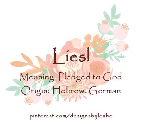 Baby Girl Name: Liesl. Meaning: Pledged to God. Origin: Hebrew, German. German variation of Elizabeth. Gabriella Name Meaning, Gabrielle Aesthetic, Gabrielle Core, Tattoo For Baby Girl, Southern Baby Names, Baby Name Generator, Female Character Names, Unisex Baby Names, Southern Baby