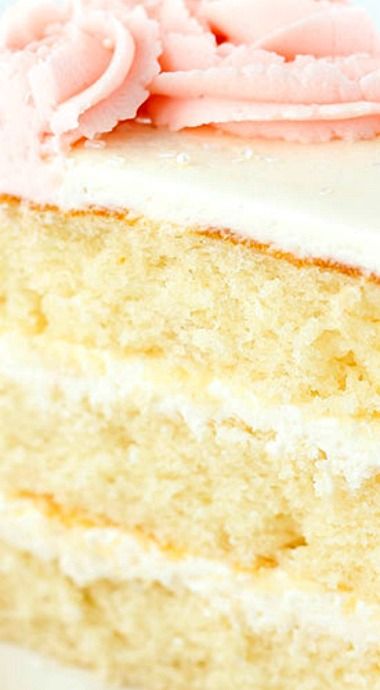 Rose Water Vanilla Layer Cake Vanilla Bean Cake Recipe, Vanilla Layer Cake Recipe, Basic Vanilla Cake Recipe, Vanilla Bean Cake, Wedding Cake Vanilla, Vanilla Bean Cakes, Bean Cake, Layer Cake Recipes, Wedding Cake Recipe