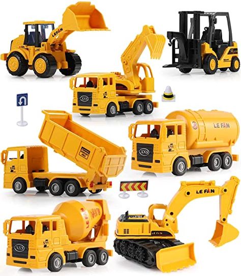 Amazon.com: Mini Construction Trucks, GEYIIE Construction Vehicles Site for kids Engineering Toys Playset for Boys, Pull Back Cars Excavator Digger Tractor Bulldozer Dump Cement Toys Gifts for Holiday Party Favor: Toys & Games Animal Baby Shower Cake, Snow Toys, Engineering Toys, Construction Trucks, Construction For Kids, Toy Playset, Birthday Cake Topper Printable, Construction Theme, Sand Toys