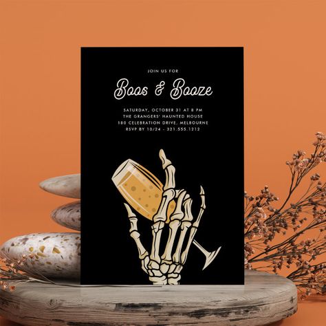 Skeletal Hand, Halloween Birthday Party Invitations, Halloween Themed Birthday Party, Spooky Chic, Chic Invitation, Halloween Birthday Party, Halloween Party Invitation, Elegant Halloween, Adult Halloween Party