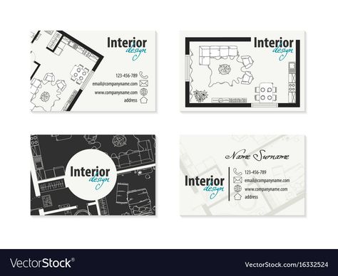 Interior Design Visiting Card Creative, Interior Design Business Cards Ideas, Visiting Card Creative, Architecture Business Cards, Interior Designer Business Card, Illustration Business Cards, Business Card Set, Name Card Design, Interior Design Presentation