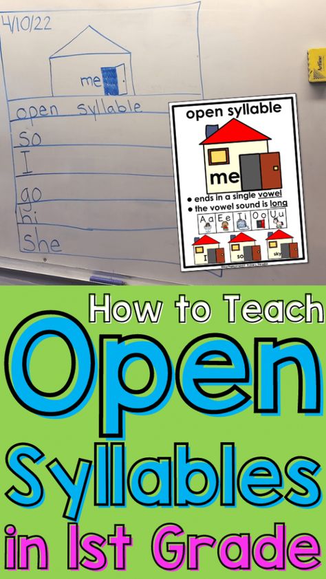 How To Teach Open And Closed Syllables, Sor Centers First Grade, Open Syllable Anchor Chart, Closed Syllable Activities Free, Open Syllable Activities Free, Syllables First Grade, Closed Syllable Anchor Chart, Open And Closed Syllables Activities, Open And Closed Syllables Anchor Chart