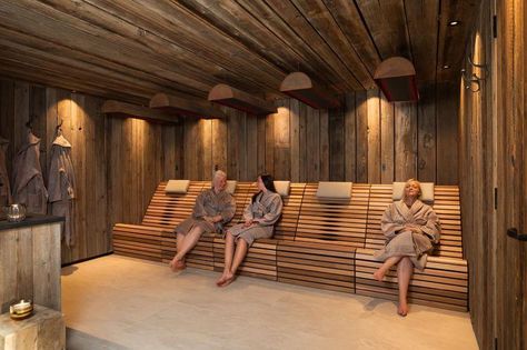 Sauna Spa Ideas, Wellness Sauna Spa, Home Wellness Spa, Wellness Spa Design, Cabin Spa, Basement Spa, Wellness Spas, Japanese Spa, Hydrotherapy Pool