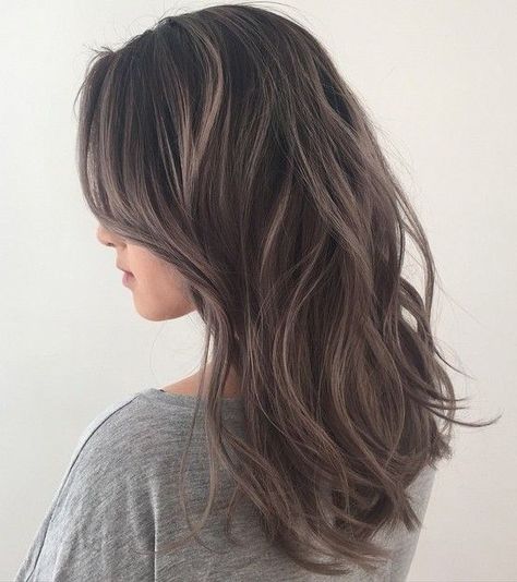 Ash Brown Hair Color                                                                                                                                                                                 More Ash Brown Hair Color, Ash Brown Hair, Ash Hair Color, Hair Color Highlights, Trendy Hair Color, Brown Blonde Hair, Grey Hair Color, Brown Hair With Highlights, Cool Hair Color