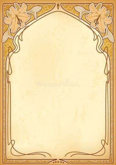 Art Nouveau frames stock vector. Illustration of vintage - 8080767 Art Nouveau Fairy Illustrations, Art Nouveau Frame Design, Art Noveau Frames, Art Nouveau Frames And Borders, Art Nouveau Elements, Vintage Frame Illustration, Art Nouveau Borders, Art Deco Frames Border, Art Nouveau Graphic Design