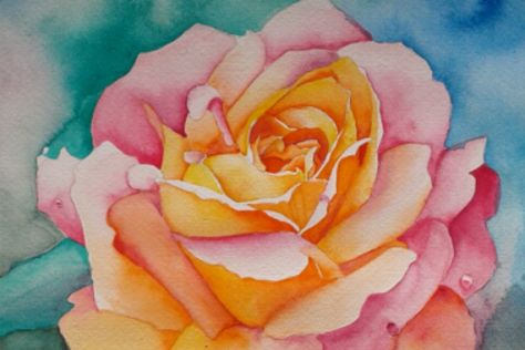 Yellow Rose Tattoo Design, Pink Rose Tattoo, Yellow Rose Watercolor Tattoo, Pink Watercolor Rose Tattoo, Yellow Roses Watercolor, Pink Rose Tattoos, Tattoo Rose, Tatoo Inspiration, Yellow And Pink