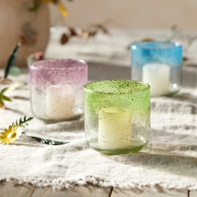 Candle Holders | Lanterns, Votives, Tea Light Holders, Hurricanes + Candlesticks - Terrain Candle Sets, Bright Pop, Burning Candles, Glass Votive Holders, Candle Glow, Tea Light Holders, Candle Inspiration, Votive Holder, Glass Votive