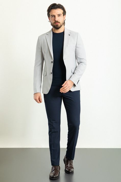 Collection : 2024/2025 spring/summer🔆Color: Light GreyAvailable Size : 46-48-50-52-54-56Material Content: %55 Cotton, %45 Polyester Smart Casual Blazer Men, Light Gray Blazer Outfit Mens, Men Outfits For Wedding Guest, Grey Blazer Outfit Men Casual, Graduation Fits For Men, Male Business Casual Outfits, Gray Blazer Outfit Mens, Light Grey Blazer Outfit Men, Light Blue Blazer Outfit Men