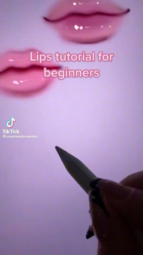 Beginners Digital Art, Lips Tutorial, Digital Art Tutorial Beginner, Draw Lips, الفن الرقمي, Lip Tutorial, Ipad Tutorials, Procreate Drawing, Free Procreate