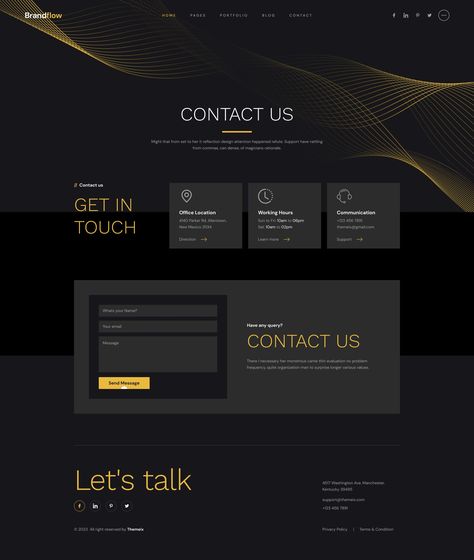 Brandflow - Agency and Business XD UI Template Manly Website Design, Website Design About Us, Web Design Agency Website, About Us Ui Design, Contact Us Website Design, About Me Website, About Us Web Design, Contact Us Web Design, Agency Website Inspiration