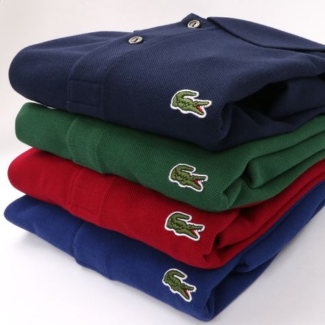 Lacoste Polo Shirt Men, Camisa Lacoste, Lacoste Clothing, René Lacoste, Mens Polo T Shirts, Lacoste Shirt, Lacoste Polo Shirts, Trendy Shirt Designs, Tee Shirt Fashion