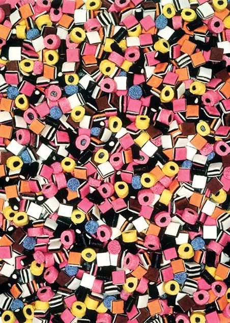 Liquorice All Sorts! Liquorice Allsorts Art, Liquorice Allsorts, General Ideas, Wallpaper Patterns, Surprise Box, Art Workshop, Candy Shop, Game Controller, Local Artists