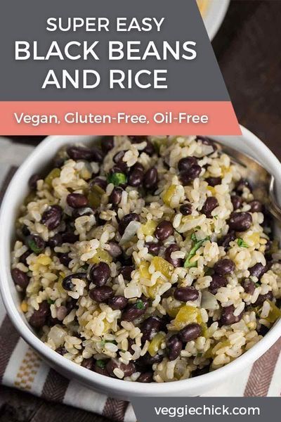 Easy Black Beans, Chicke Recipes, Black Beans And Rice, Black Bean Recipes, Plant Based Diet Recipes, Burrito Bowls, Beans And Rice, Vegan Side Dishes, Vegan Beans