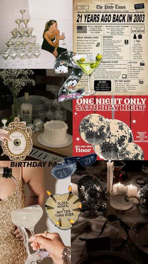 20s Bday Party, 22nd Party Ideas, 21st Birthday Baddie, 20th Birthday Party Themes For Her, 21 Bday Theme Ideas, Aquarius Party Theme, 20th Birthday Theme Ideas, Themed 21st Birthday Party Ideas, 21 Birthday Ideas Theme