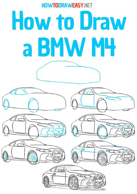 #bmw #bmwm4 #bmwdrawing #coupe #coupecar #cars #bmwdraw #howtodraw #drawingtutorial #tutorials #guide #stepbystep #howtodraweasy #M4 #bmwcoupe #bmwsketching #sportscar Bmw Cars Drawing, Bmw Drawing Easy, Bmw Car Sketch, Bmw M4 Drawing, M4 Drawing, Bmw Drawing, Bmw Sketch, Simple Car Drawing, Bmw M4 Coupe