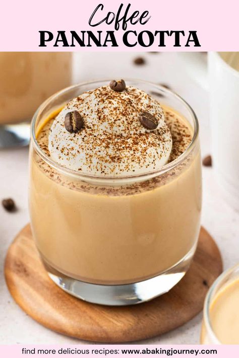 Coffee Panacotta Recipe Easy, Coffee Based Desserts, Coffee Custard Recipe, Panda Cotta Recipe, Panacotta Recipe Easy, Dinner Party Dessert Ideas, Panacota Recipe, Coffee Pudding Recipe, Easy Fancy Desserts