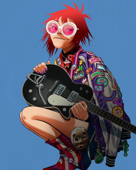 The Art of Jamie Hewlett Gorillaz Art Style, Gorillaz 2 D, Jamie Hewlett Art, Gorillaz Noodle, Gorillaz Fan Art, Monkeys Band, Jamie Hewlett, Gorillaz Art, Japon Illustration