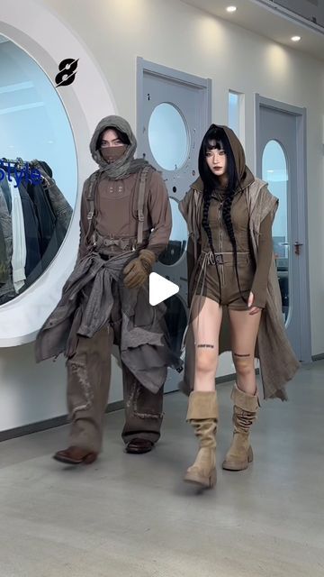 Paul Atreides Outfit, Dune Themed Outfits, Rian Phin, Dune Fashion Aesthetic, Desert Rave Outfits, Dune Rave Outfit, Dune Outfit Aesthetic, Winter Music Festival Outfit, Dune Inspired Outfit