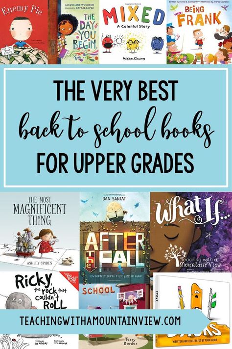 Back To School Books, Character Education Lessons, Elementary Books, Back To School Pictures, School Picture, Build Community, First Day Of School Activities, Upper Elementary Resources, 5th Grade Reading