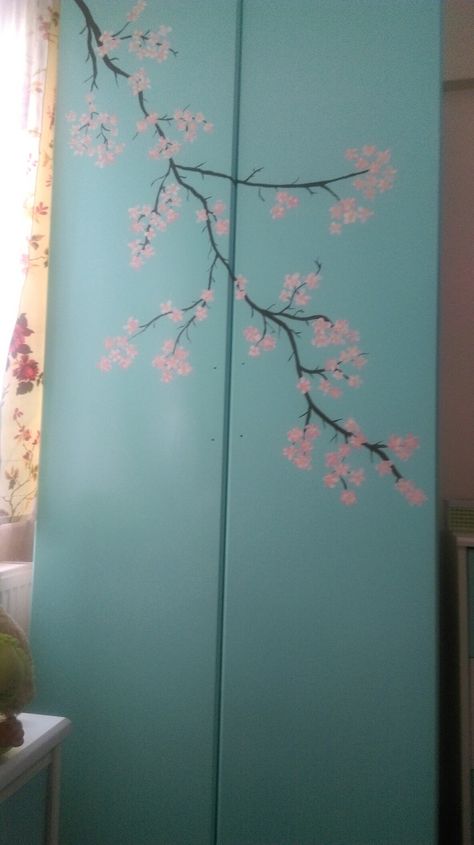 Almirah Decoration Ideas Diy, Almirah Painting Ideas, Steel Almirah Painting Ideas, Wardrobe Painting Ideas Diy, Cupboard Painting Ideas Diy, Cupboard Painting Ideas, Cupboard Painting, Painted Bedroom Doors, Cupboard Makeover