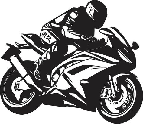 Riding with Precision Sports Bike Vectors in Focus Vector Velocity Unleashed Sports Bike Experience Motorcycle Logo Design Ideas, Bike Design Sketch, Biker Drawing, Bike Clipart, Gixxer Sf, Biker Logo Design, Bike Png, Suzuki Gixxer, Kokopelli Art