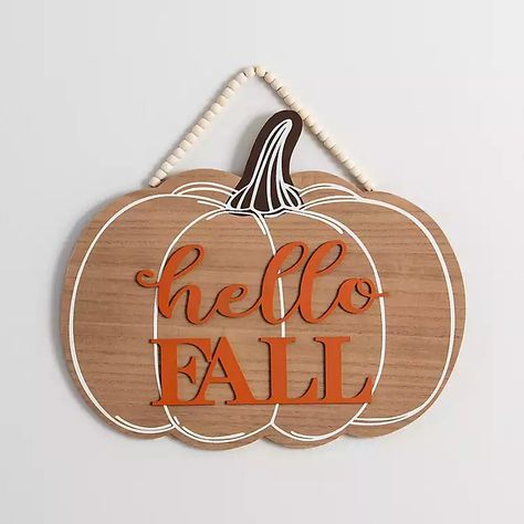 Fall Wall Decorations, Pumpkin Signs, Autumn Things, Pumpkin Wall, Harvest Decor, Fall Wall Decor, Hello Pumpkin, Harvest Decorations, Brown Background