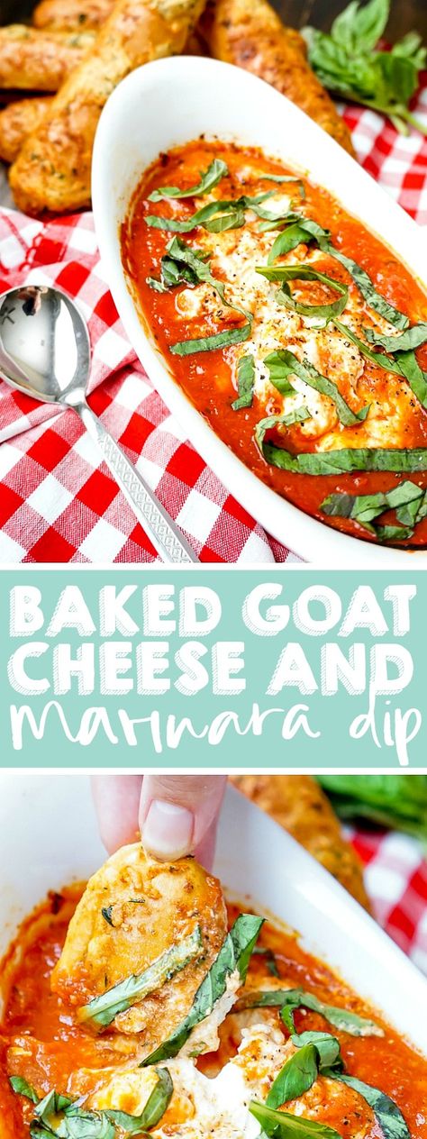 Marinara Dip, Warm Dip Recipes, Bread Crackers, Copy Cat Recipe, Goat Cheese Dip, Restaurant Appetizers, Goat Cheese Appetizer, Baked Goat Cheese, Marinara Recipe