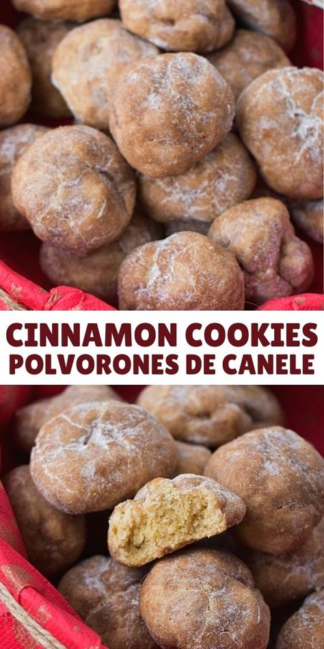 Spanish Cookies Recipes, Mexican Cinnamon Cookies, Mexican Polvorones Recipe, Mexican Christmas Cookies, Spanish Christmas Food, Salvadorian Recipes, Spanish Cookies, Mexican Cookies Recipes, Cinnamon Cookies Recipes