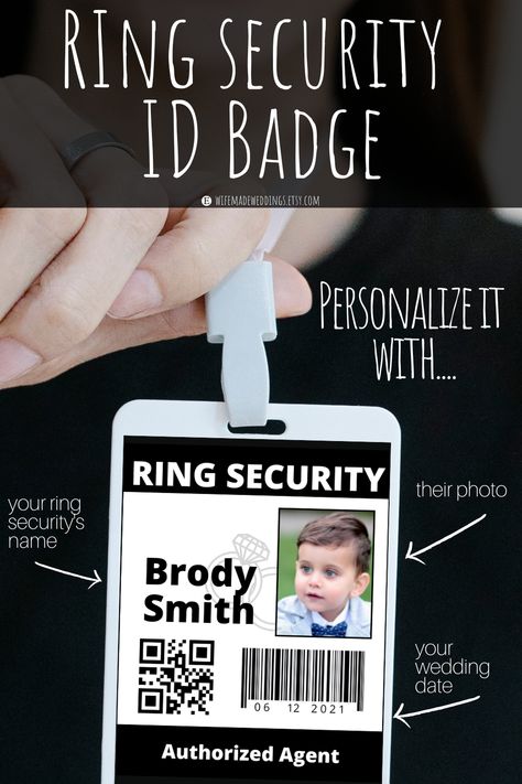 Wedding Ring Security Case, Ring Security Badge Template, Ring Bearer Security Guard, Ring Security Ring Bearer Proposal, Ring Security Ring Bearer, Security Ring Bearer, Fall Wedding Ring, Ring Security Wedding, Ring Bearer Security