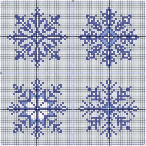 Pixel Art Noel, Snowflake Cross Stitch Pattern, Snowflake Cross Stitch, Bordados Tambour, Flower Coaster, Holiday Cross Stitch, Xmas Cross Stitch, Winter Cross Stitch, Cross Stitch Christmas Ornaments