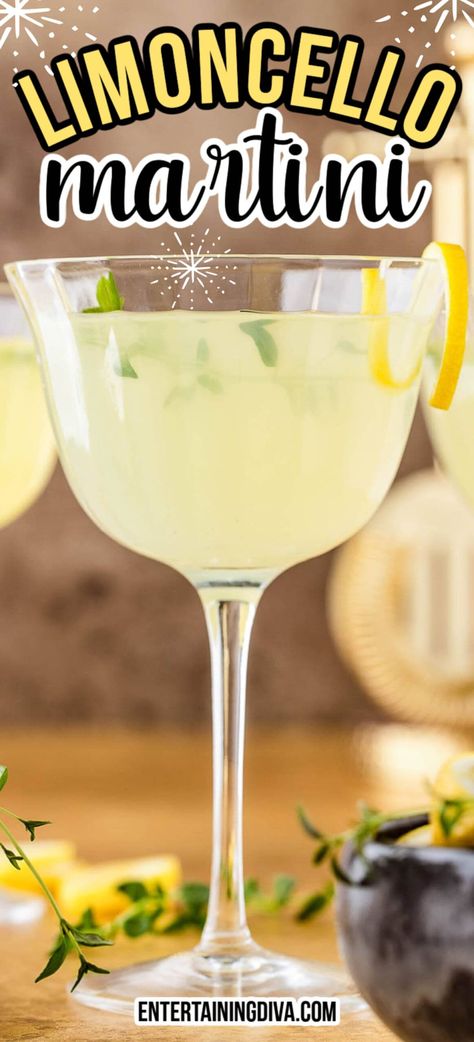 The Best Limoncello Martini | Best of Summer Lemoncello Martini, Limoncello Martini, Best Summer Cocktails, Easy Summer Cocktails, Summer Flavors, Summer Food Party, Jello Shot, Lemon Drop Martini, Party Cocktails