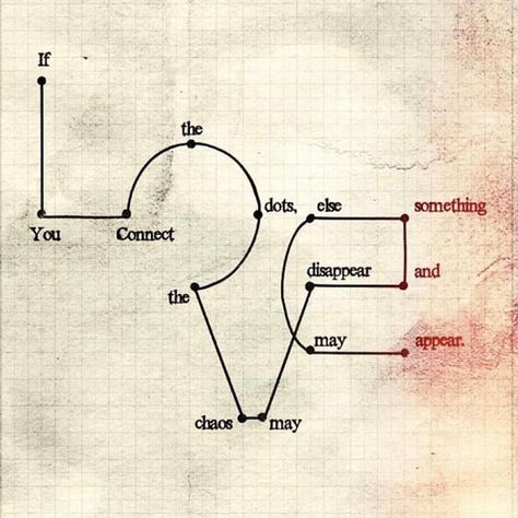 Love - If you connect the dots, the chaos may disappear and something else may appear Dot Tattoos, Connect The Dots, Wild Woman, God Loves You, Still Water, What You See, Consciousness, Different Types, Vision Board