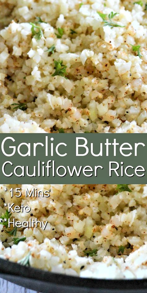 Garlic Butter Cauliflower, Food Recipes Low Carb, Butter Cauliflower, Best Keto Snacks, Diet Food Recipes, Cauliflower Dishes, Cauliflower Rice Recipes, Keto Sides, Low Carb Veggies