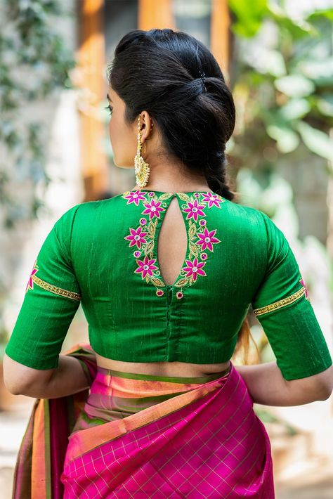 Ready to shop blouses | House Of Blouse Cotton Blouse Design, New Saree Blouse Designs, Blouse Back Neck Designs, Blouse Design Images, New Blouse Designs, Sari Blouse Designs, Blouse Designs Indian, Saree Blouse Patterns, Blouse Designs Silk