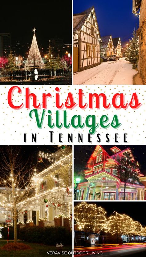 Must See Christmas Villages in Tennessee • The Incredible Christmas Place • Dollywood's Smoky Mountain Christmas • Christmas in Olde Jonesborough • Dickens of a Christmas Festival in Franklin, TN Christmas In Tennessee, Gatlinburg Tennessee Christmas, Dollywood Christmas, Gatlinburg Christmas, Tennessee Winter, Christmas Trips, Christmas Vacation Destinations, Best Christmas Vacations, Smoky Mountain Christmas