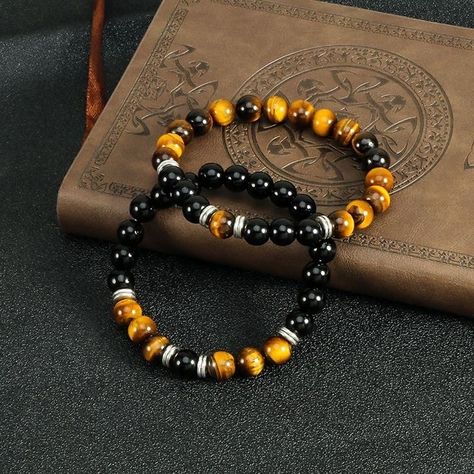 Couple Healing, Prayer Jewelry, Balance Energy, Mens Beaded Necklaces, Bracelets Handmade Diy, Diy Bracelet Designs, Friend Bracelets, Beads Bracelet Design, Mens Beaded Bracelets