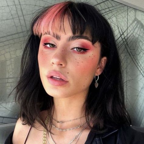 10 Cool E-Girl Hairstyles to Rock in 2021 - The Trend Spotter Pink Hair Dyed, E Girl Hairstyles, Egirl Hair, Dyed Bangs, E Girl Hair, Color Block Hair, The Trend Spotter, Pink Hair Dye, Hair Dyed