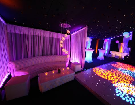 Take a closer look at this marquee nightclub for an 18th birthday party! #PartyByMGN Contact our helpful team for any help or advice on 01932-223333 or email hello@mgnevents.co.uk 18th Birthday Parties, Bollywood Party Decorations, Garden Fence Decoration, Marquee Nightclub, 18th Birthday Party Themes, Party Organisers, Nightclub Design, Lounge Party, Party Hall